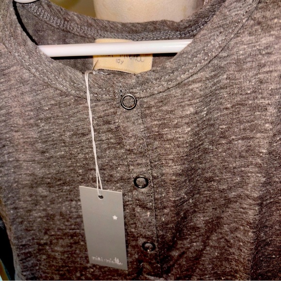 Nordstrom Miki Miette Gray Blouse ~ Size - 10Y Short Sleeve - Picture 8 of 9